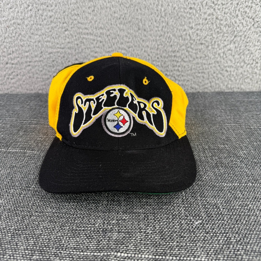 Vintage Starter Steelers Hat Size 2 Bubble Script Graffiti Logo Dome